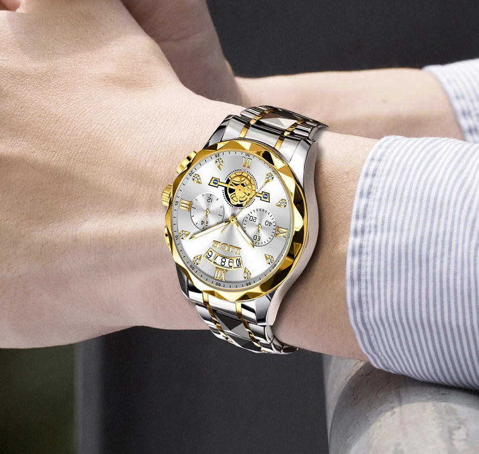 LIGE 2024 Fashion Mens Watch Luxury Business Waterproof Sports Quartz Wristwatches Luminous Date Casual Watches Men Reloj Hombre
