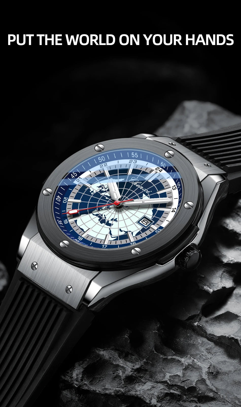 CHENXI 82442 Quartz Watch Men Casual Luxury Sport Watches Brand World Map Military Waterproof Wrist Watch for Male Clock Gift