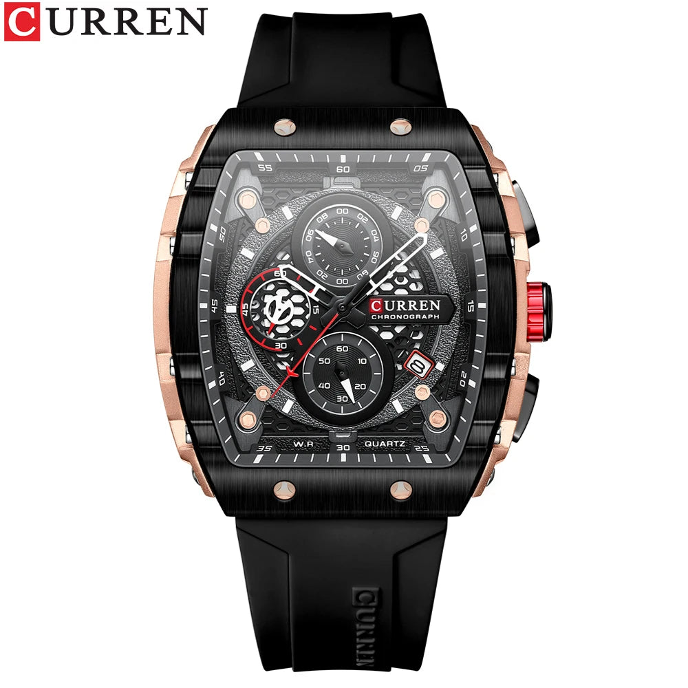 Curren 8442 Men Watch Date Business Stainless Steel Quartz Casual Luxury Fashion 6-Hand Relogio Masculino
