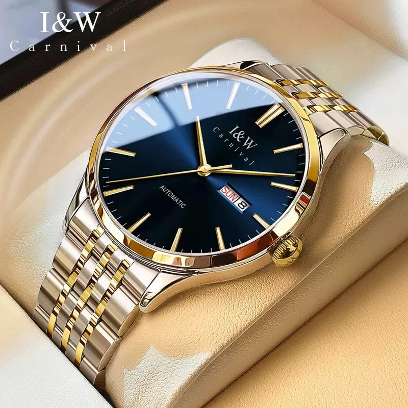 Carnival Iw For Mens Watch Automatic Japan Mechanical Movement Urban Male Wristwatch Date Ss316 Steel Sapphire Crystal Business