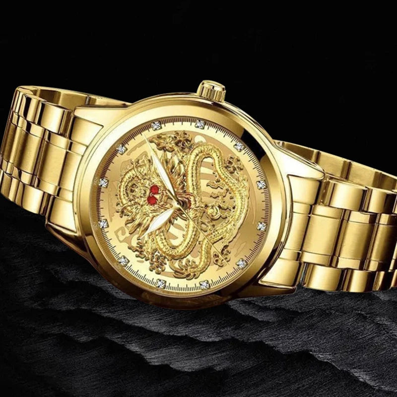 Men Gold Wrist Watches Top Brand Luxury Stainless Steel Band Male Clock 2024 Men Quartz Watch Fashion Dropship relogio masculino