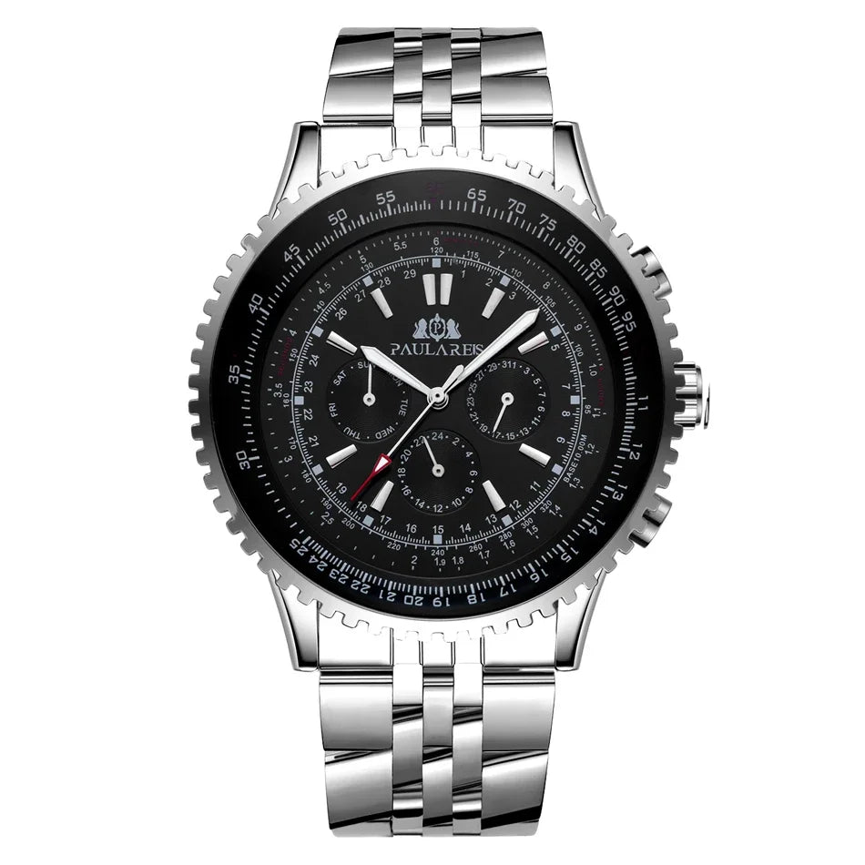 Automatic Mens Watch Mechanical Self Wind Movement Stainless Steel Fashion Sports Blue Black Big 50mm Classic Fashion Watches