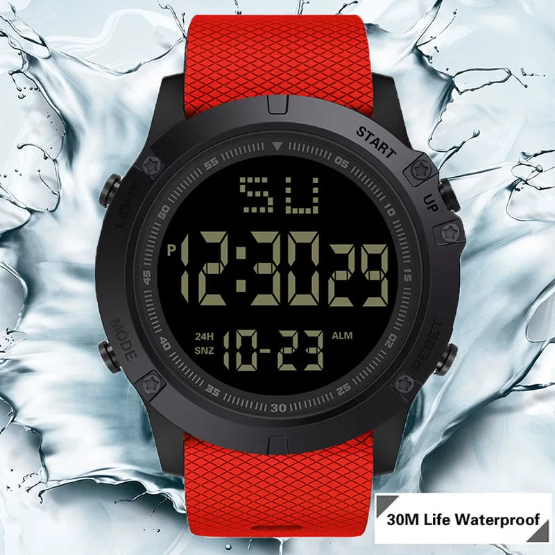 YIKAZE Men's Digital Watches Waterproof Outdoor Men Sports Watch Fitness Electronic Watch Military Sports Clock Kids Gifts