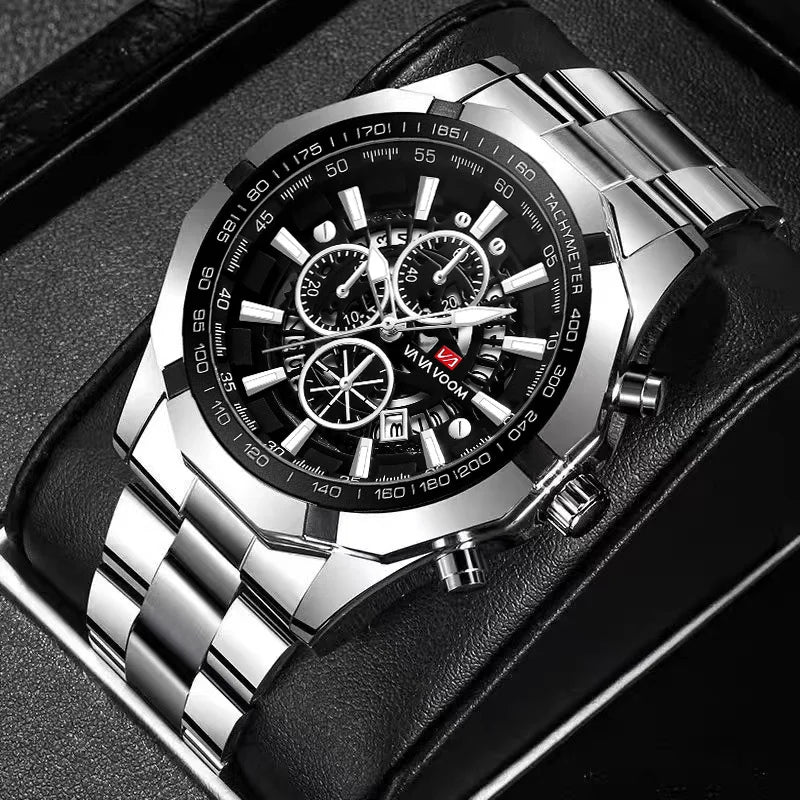 Luminous Military Watch For Men Sport Fashion Waterproof Stainless Steel Quartz Wristwatches Luxury Brand Date Mens Watches 2023