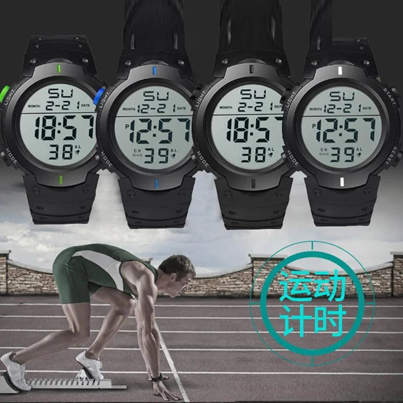 YIKAZE Men's Digital Watches Waterproof Outdoor Men Sports Watch Fitness Electronic Watch Military Sports Clock Kids Gifts