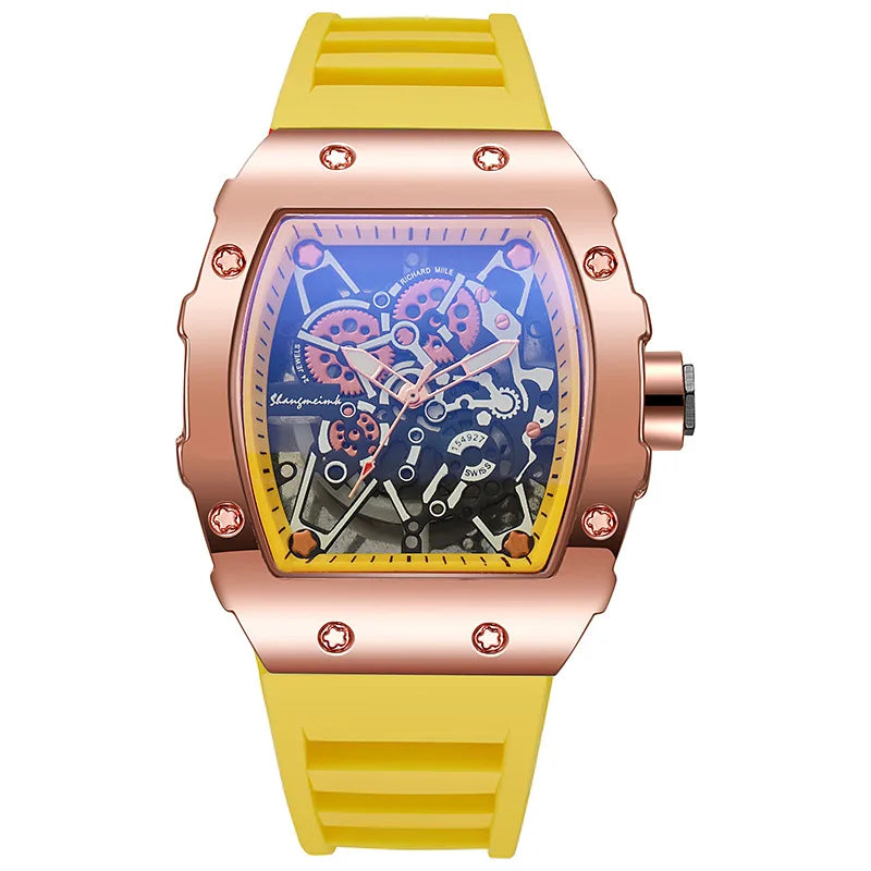 2024 New Fashion Men Luxury Watches For Mens Big Silicone Jelly Casual Quartz Watch For Gift Relogio Masculino Male Wristwatches