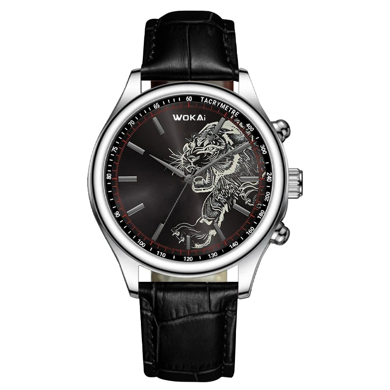 Fashionable casual men style and leisurely strap watch three eye six stitches leisure fashion activity watch, quartz watch