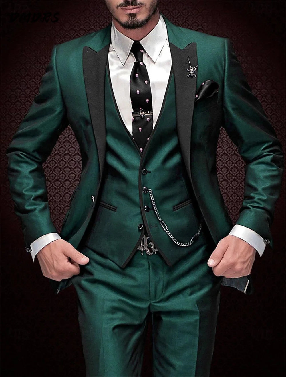 Elegant Men's suit pants vest three piece set Casual Western-style Men Suit Three-piece Set Business Attire For Men Fashionable