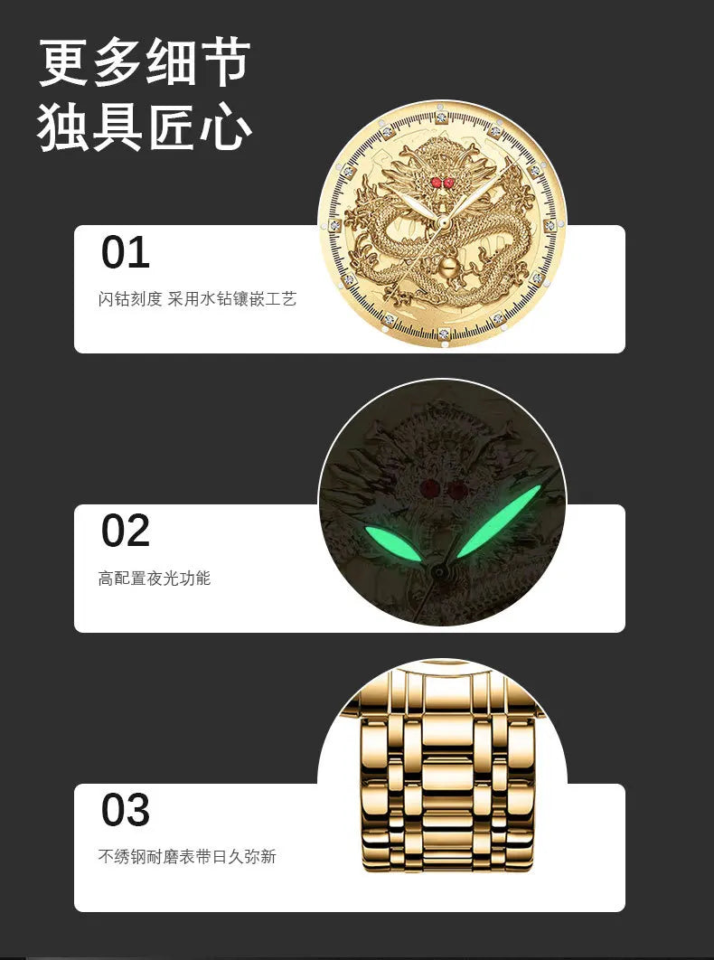 Men Gold Wrist Watches Top Brand Luxury Stainless Steel Band Male Clock 2024 Men Quartz Watch Fashion Dropship relogio masculino
