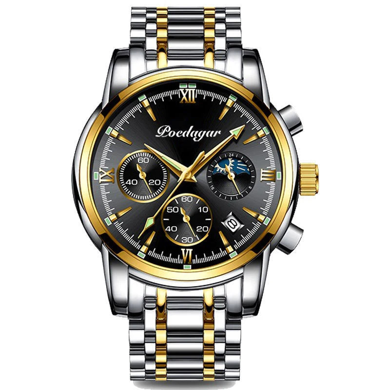 Quartz Men's Watch Fashionable Luxury Night Glow Calendar Pointer Multi functional Male Student Watch UTHAI H35