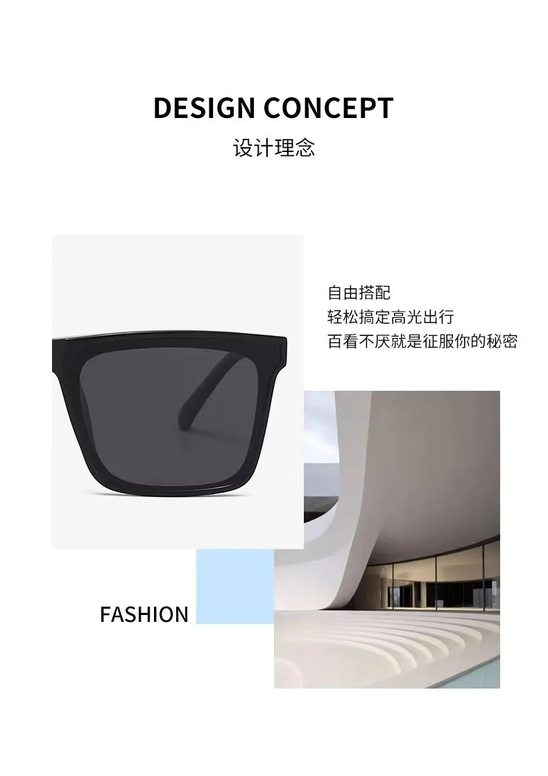 Men's Business Driving Square Acetate Windproof Shades Sunglasses Retro Sunglasses Outdoor Men's Sunglasses