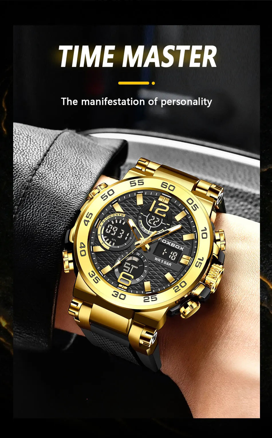 LIGE Luxury Mens Watch Fashion Man Quartz Wristwatch LED Display Luminous Waterproof Watches For Men Calendar Sport Male Clock