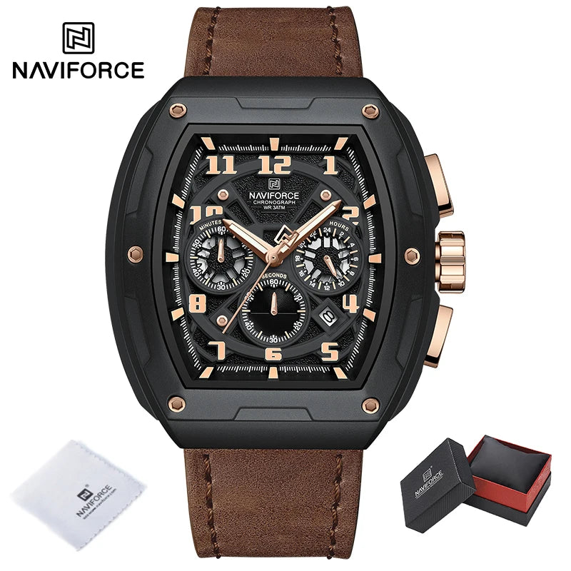 New NAVIFORCE Trend Brand Sport Quartz Chronograph Watches Men Fashion Water Resistant Casual Wristwatch Clock Relogio Masculino