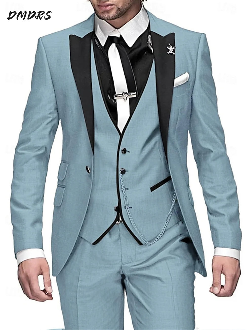 Elegant Men's suit pants vest three piece set Casual Western-style Men Suit Three-piece Set Business Attire For Men Fashionable