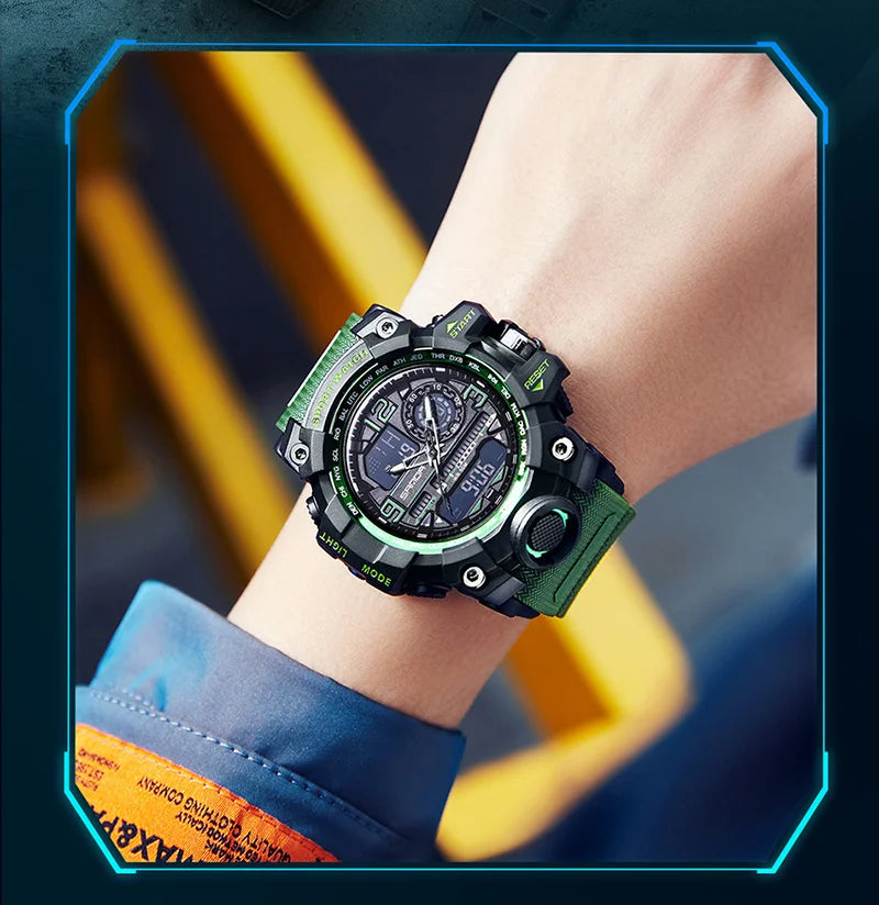 SANDA 3133 2022 G Style New Men's Watches 50M Waterproof Shock Sports Military Quartz Watch For Male Digital Wristwatch Clock