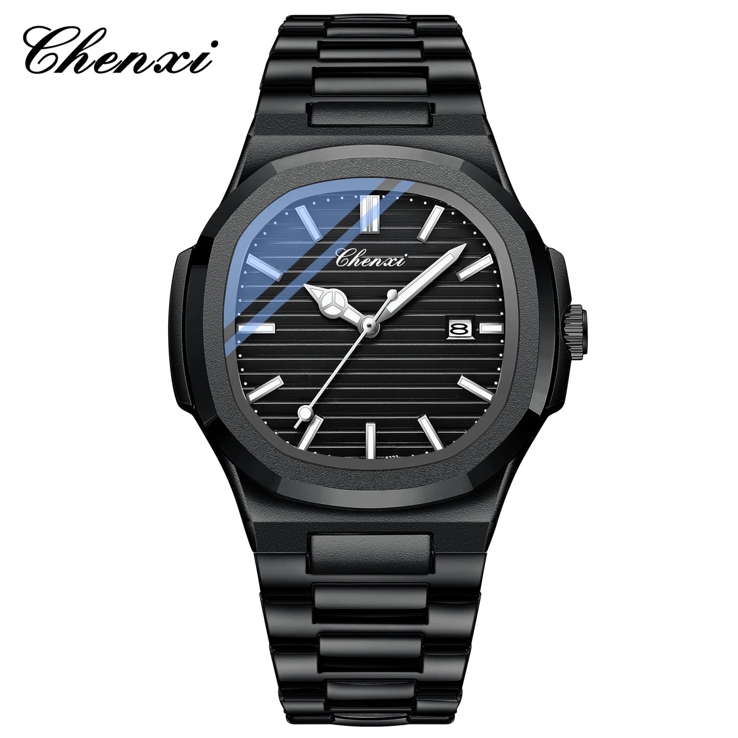 CHENXI 8222 Luxury Stainless Steel Wristwatch Quartz Waterproof Luminous Men Watches Reloj Hombre часы мужские наручные