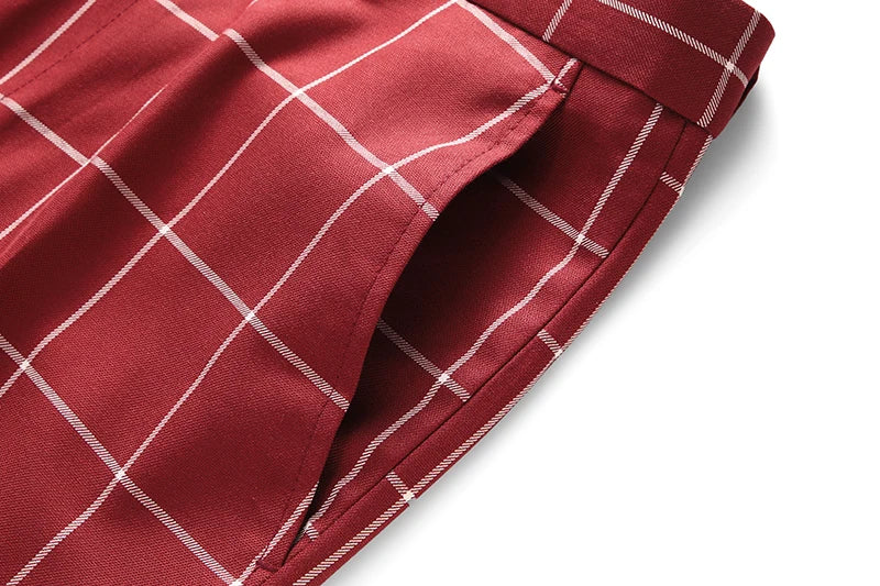 (Jacket +Pant+Vest) Luxury Men Groom Wedding Suits High Quality Business Social Prom Party Double Breasted Plaid Dress 3 Piece