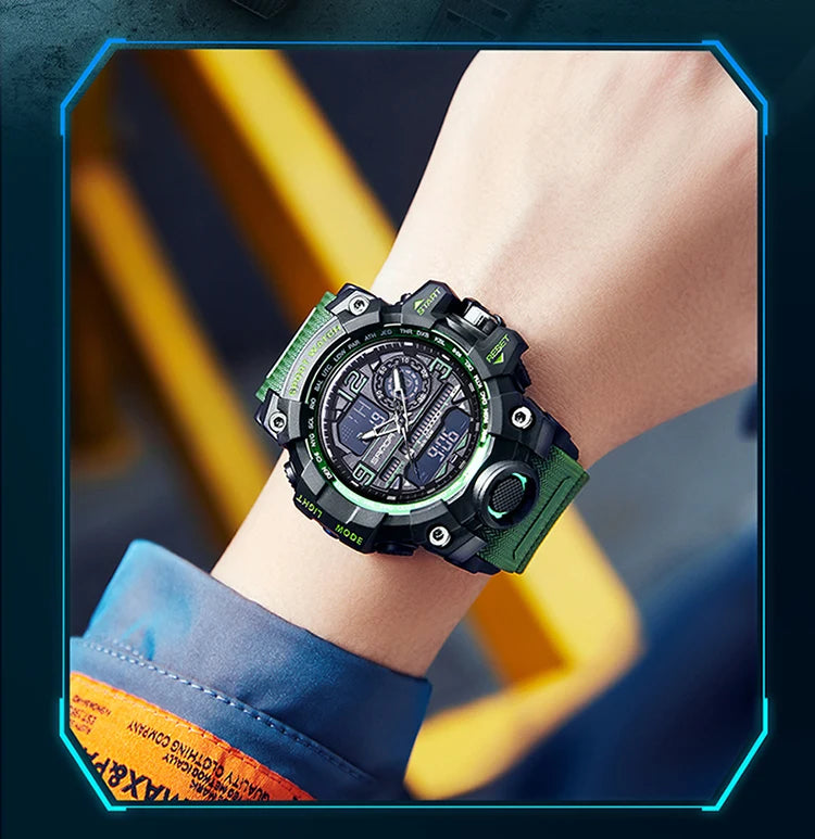 SANDA G style New Men Watch 50M Waterproof Sports Military Quartz Watch For Male Electron Digital Wristwatch Reloj De Hombre