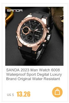 SANDA 3133 2022 G Style New Men's Watches 50M Waterproof Shock Sports Military Quartz Watch For Male Digital Wristwatch Clock