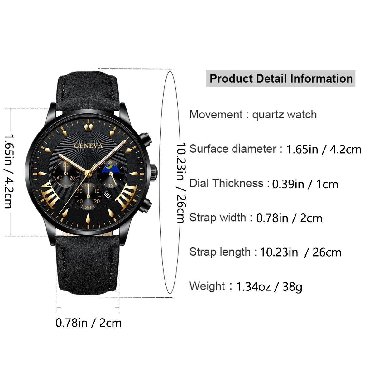 2PCS Set Fashion Mens Sports Watches Man Business Leather Bracelet Quartz Watch Luxury Men Casual Calendar Clock Reloj Hombre