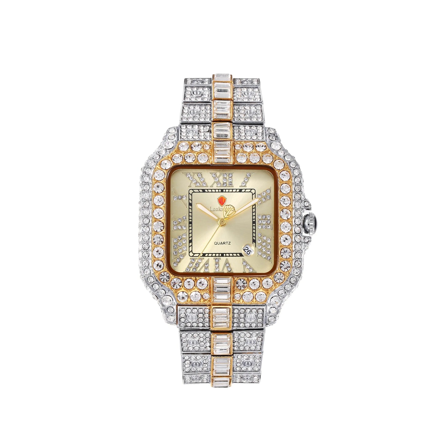 New Luxury Quartz Waterproof Quartz Watch for Men and Women with Water Diamonds embellished on Men's and Women's Clocks