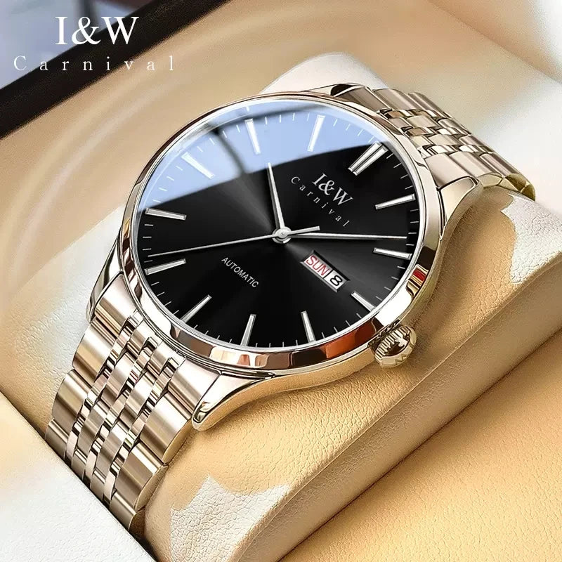 Carnival Iw For Mens Watch Automatic Japan Mechanical Movement Urban Male Wristwatch Date Ss316 Steel Sapphire Crystal Business
