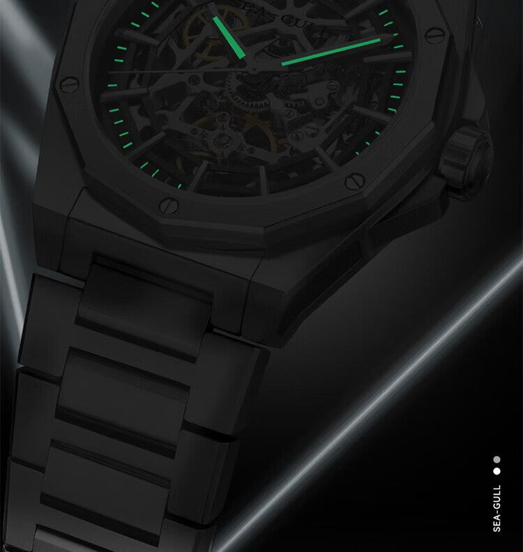 Seagull Casual Automatic Mechanical Watch Skeleton Hollow Men Wristwatches Luminous Military Watches Sapphire Montre Homme 6168k