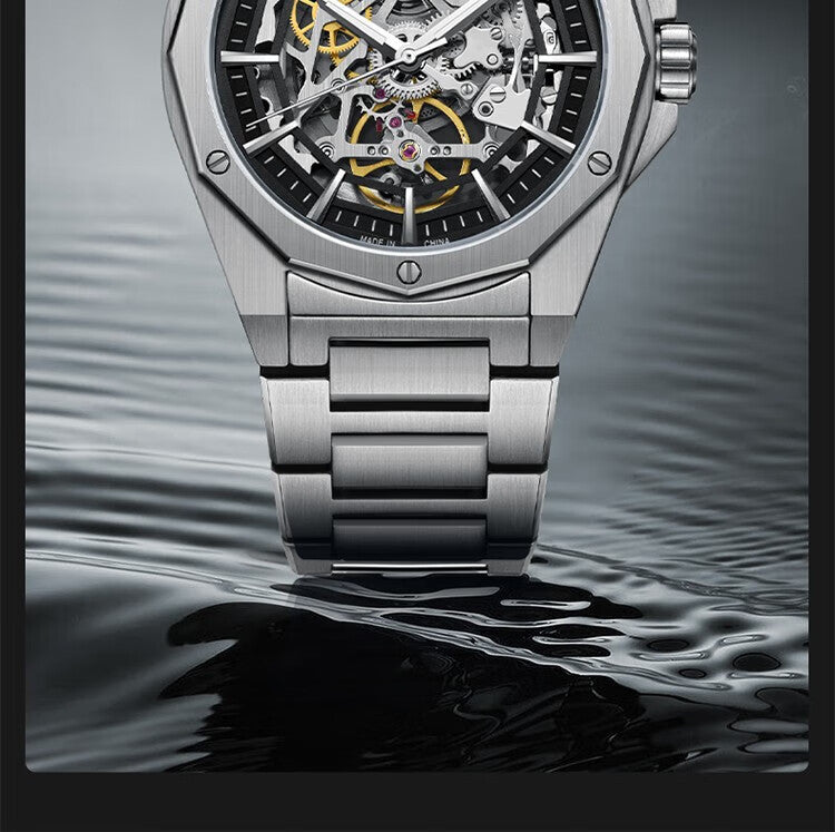 Seagull Casual Automatic Mechanical Watch Skeleton Hollow Men Wristwatches Luminous Military Watches Sapphire Montre Homme 6168k