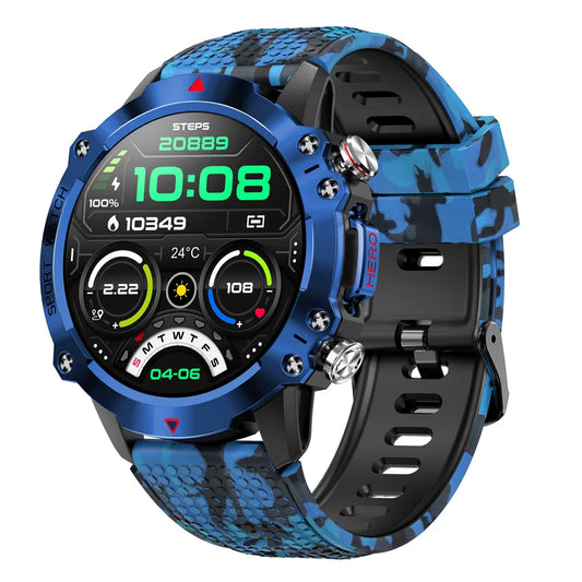 KR10 Smart Watch Fitness Tracker IP67 Waterproof Smart Watches 1.39” Full Screen Touch Compatible For Android IOS Phones