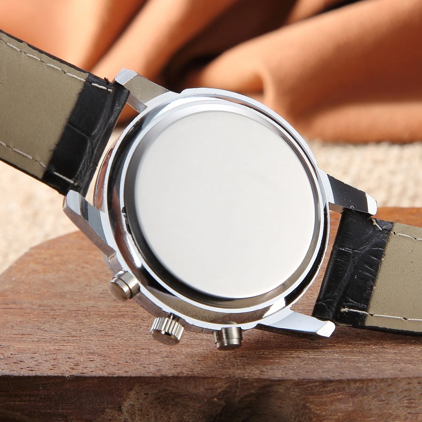 Fashionable casual men style and leisurely strap watch three eye six stitches leisure fashion activity watch, quartz watch