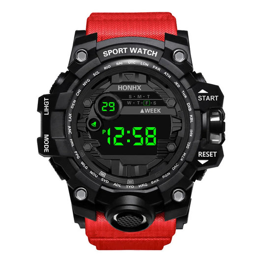 YIKAZE Y12 Men's Sports Watch Waterproof Luminous Men Sport Watch Multifunction Digital Electronic Wristwatch Clock for Boy Kids