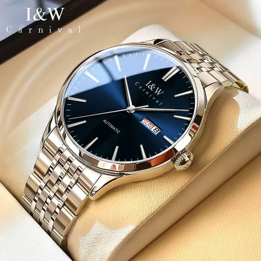 Carnival Iw For Mens Watch Automatic Japan Mechanical Movement Urban Male Wristwatch Date Ss316 Steel Sapphire Crystal Business