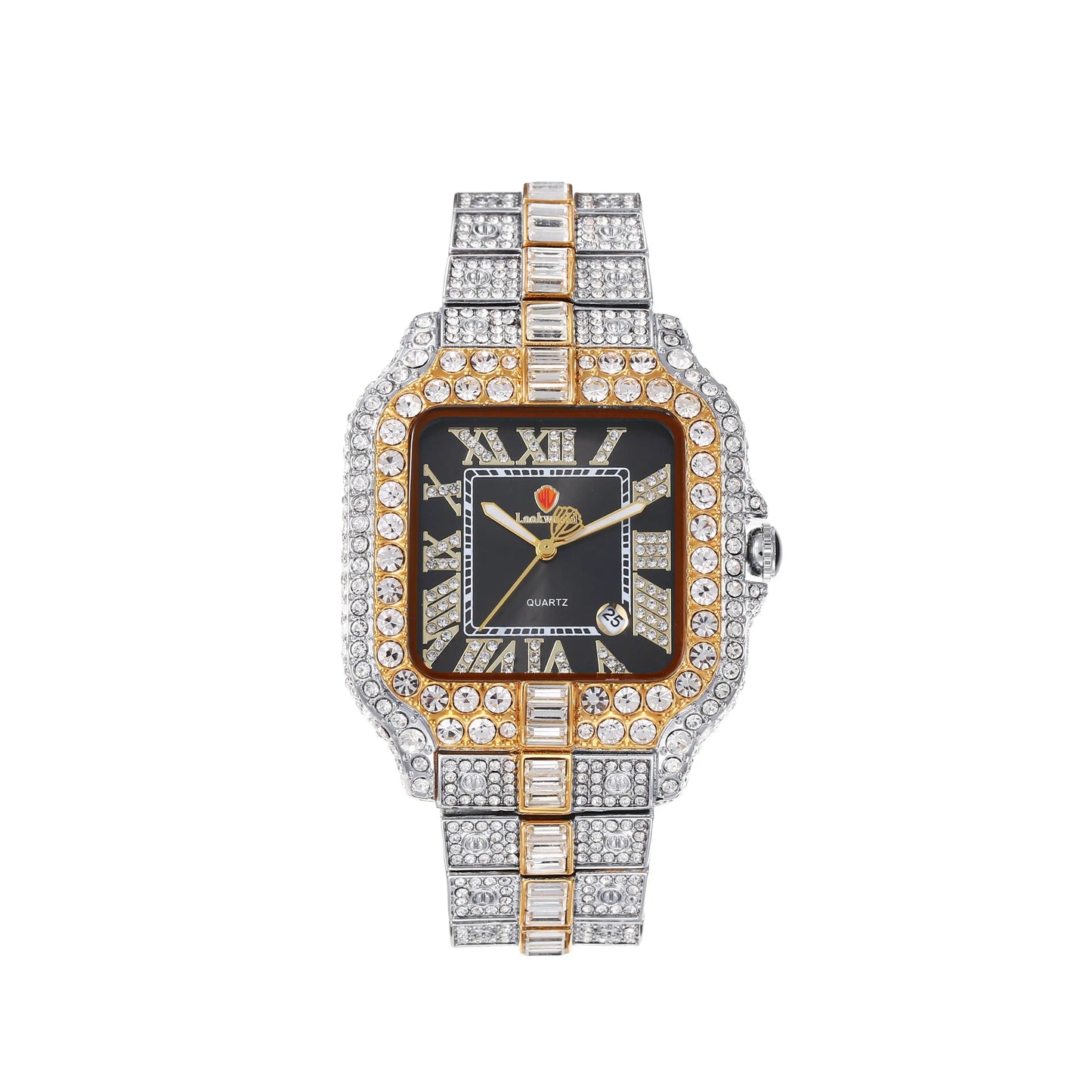 New Luxury Quartz Waterproof Quartz Watch for Men and Women with Water Diamonds embellished on Men's and Women's Clocks