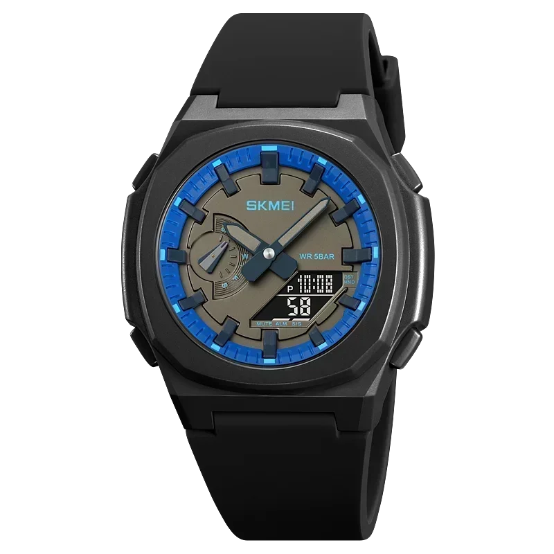 SKMEI 2091 5 Alarms Date Clock reloj hombre with Japan Digital Movement Sport Watches Waterproof Men Countdown Chrono Wriswatch