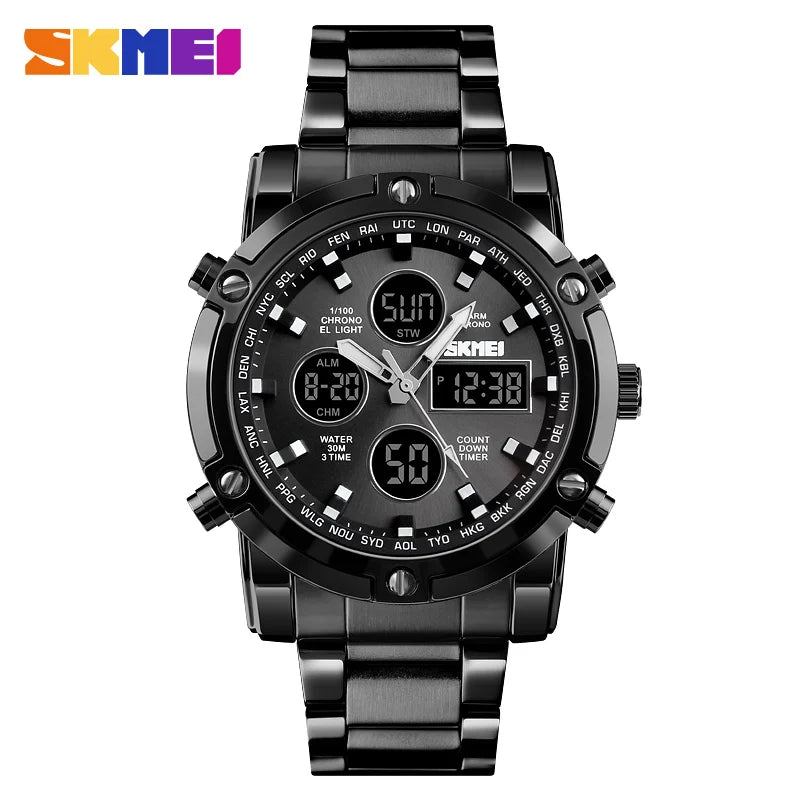 SKMEI 1389 Fashion Luxury Business Mens Watch Waterproof Sport Digital Men's Wristwatch Bracelet Clock Reloj Relogio Masculino