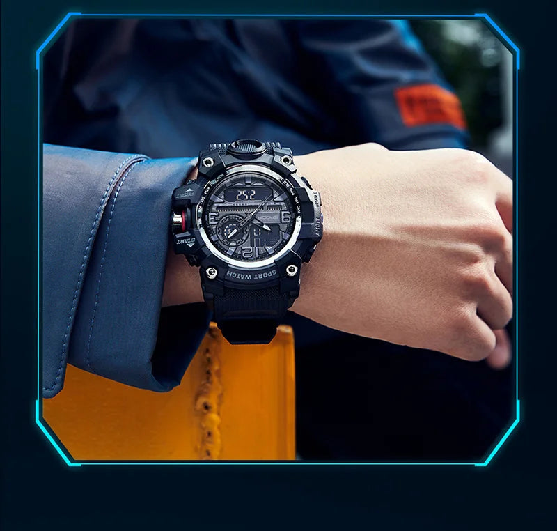 SANDA 3133 2022 G Style New Men's Watches 50M Waterproof Shock Sports Military Quartz Watch For Male Digital Wristwatch Clock