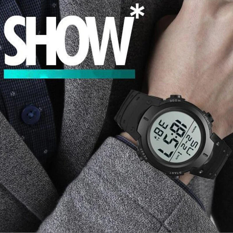 YIKAZE Men's Digital Watches Waterproof Outdoor Men Sports Watch Fitness Electronic Watch Military Sports Clock Kids Gifts