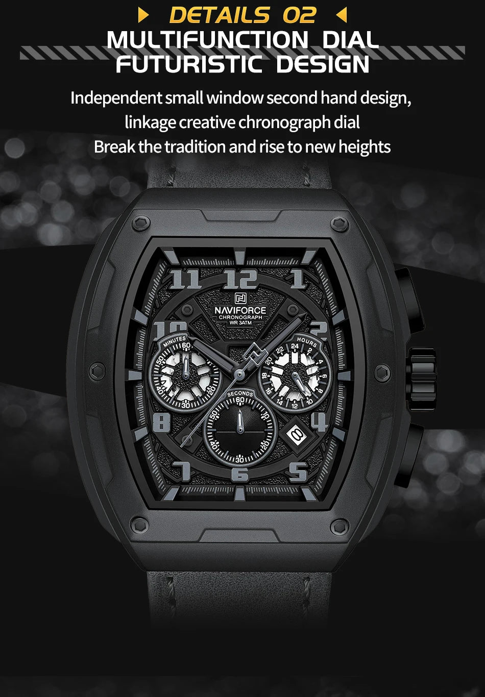New NAVIFORCE Trend Brand Sport Quartz Chronograph Watches Men Fashion Water Resistant Casual Wristwatch Clock Relogio Masculino