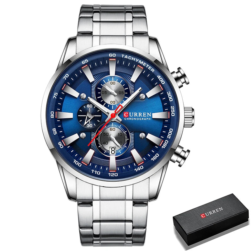 New Watches for Men Top Luxury Brand CURREN Quartz Men’s Watch Sport Waterproof Wrist Watches Chronograph Date Relogio Masculino