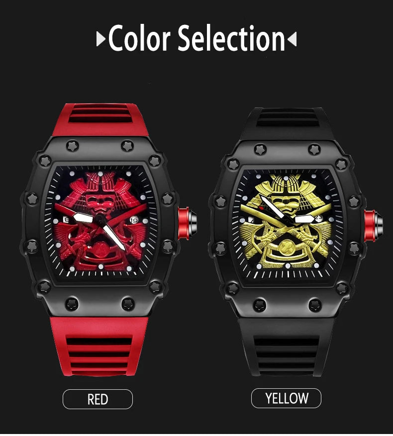 UTHAI Bucket shaped Men Watch Creative Sports Night Light Waterproof Silicone Calendar Male Fashion Quartz Clock Watches