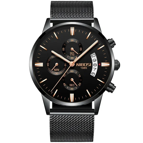 NIBOSI Mens Watches Luxury Top Brand Relogio Masculino Famous Men's Fashion Casual Dress Watch Military Quartz Wristwatches Saat