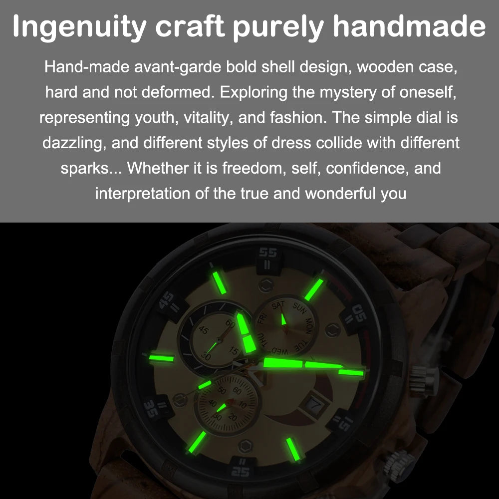 Wooden Watches for Men Fashion Anniversary Wedding Day Gift For Husband Personalized Engraved Custom Wood Watch Dropshipping
