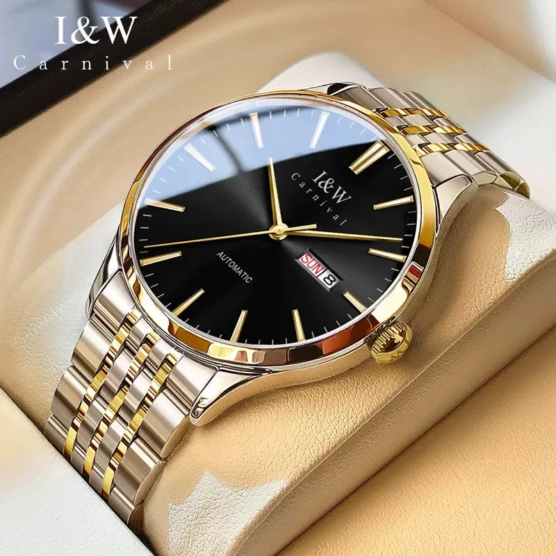 Carnival Iw For Mens Watch Automatic Japan Mechanical Movement Urban Male Wristwatch Date Ss316 Steel Sapphire Crystal Business