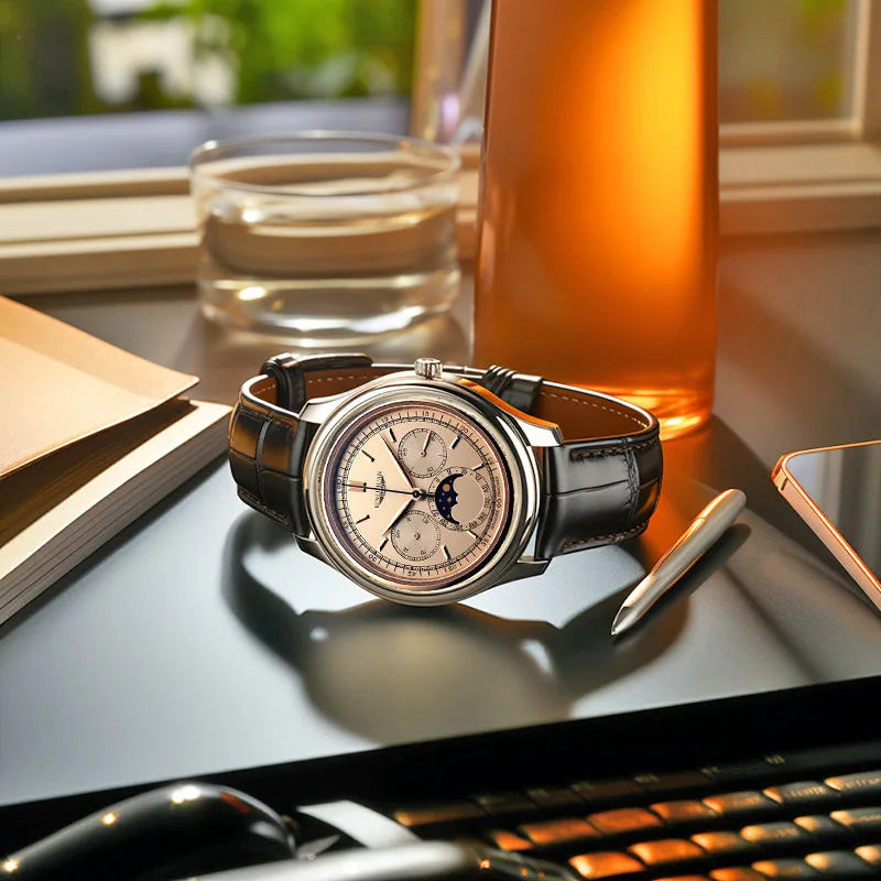 New Swiss watch handsome men's quartz watch classic high-end simple automatic men's waterproof men's watch trend birthday gift