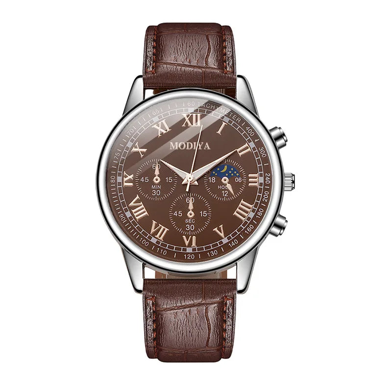 High Quality Men's Luxury Belt Fashion Quartz Watch Men Round Business Student Sport Waterproof Glow Clock