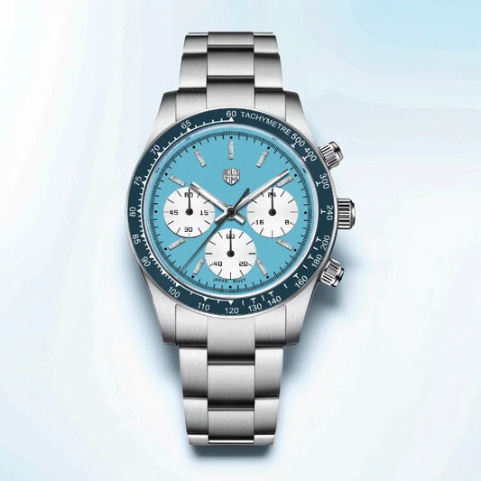 RollsTimi Mens Watch 2024 NEW Top Luxury Chronograph Stainless steel Japan TMI Vk63 Quartz Watches for Man Sapphire Wristwatch