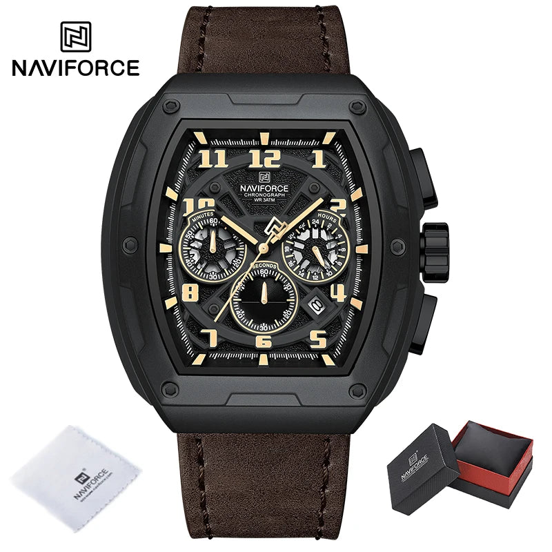 New NAVIFORCE Trend Brand Sport Quartz Chronograph Watches Men Fashion Water Resistant Casual Wristwatch Clock Relogio Masculino