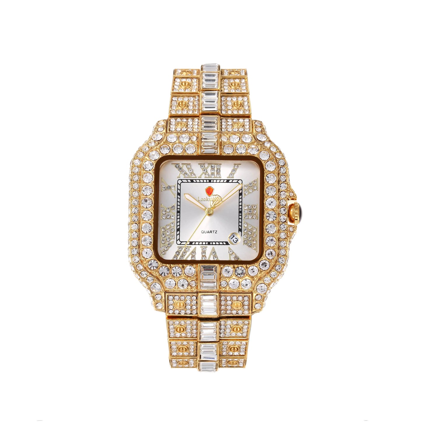 New Luxury Quartz Waterproof Quartz Watch for Men and Women with Water Diamonds embellished on Men's and Women's Clocks