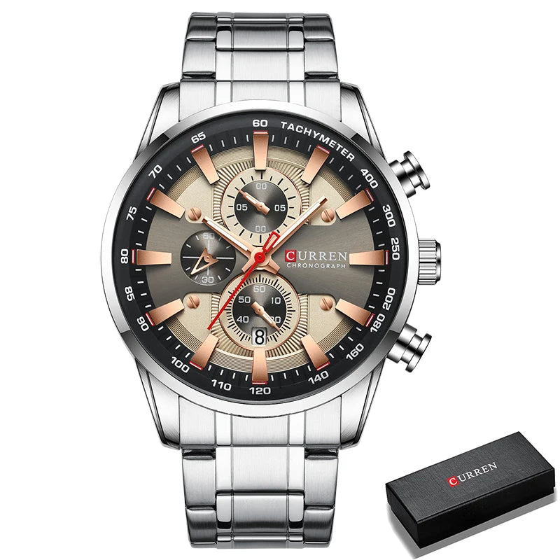 New Watches for Men Top Luxury Brand CURREN Quartz Men’s Watch Sport Waterproof Wrist Watches Chronograph Date Relogio Masculino