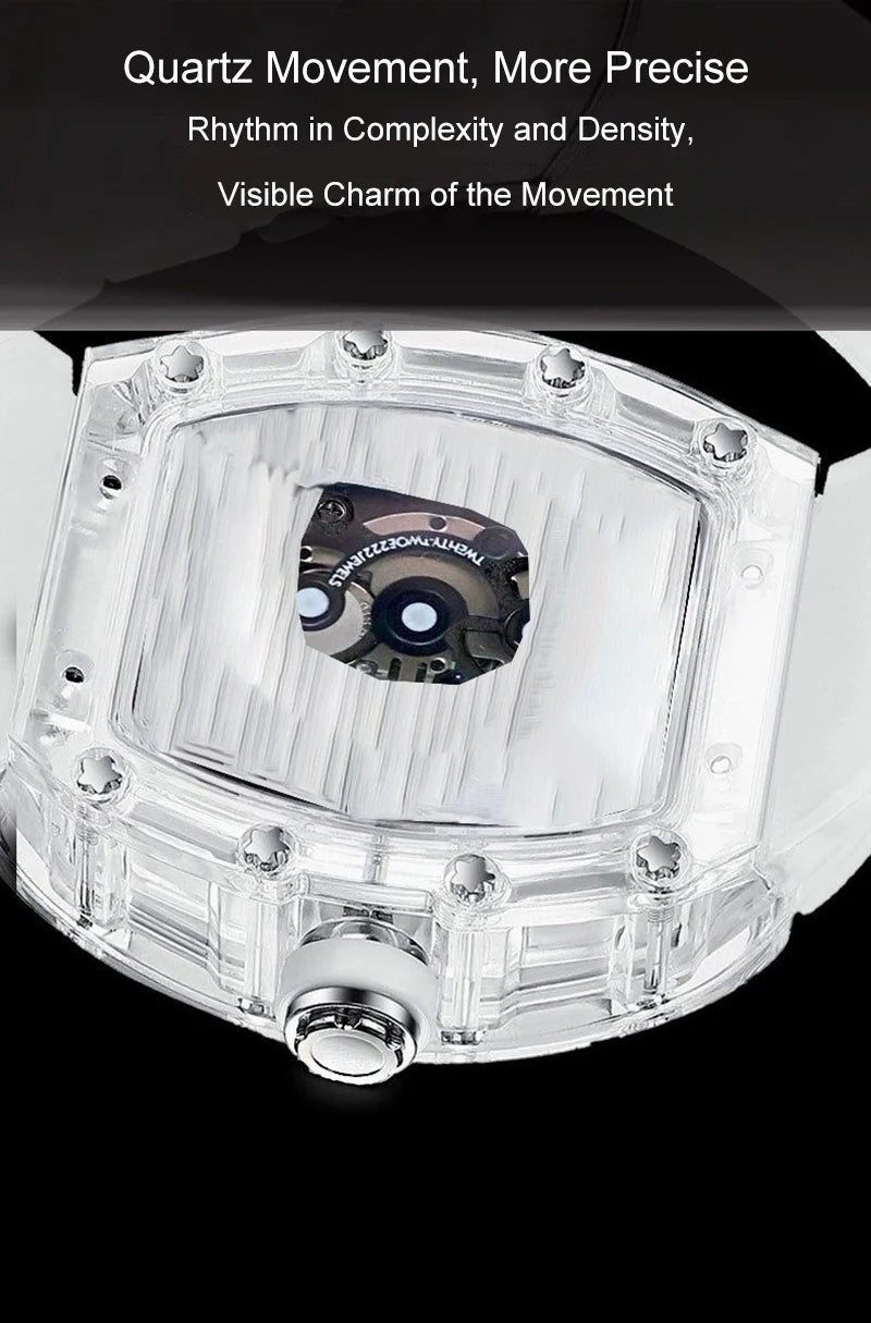 UTHAI New Men's Watch Fashion Trend Non Mechanical Watch Waterproof Luminous Skull Wine Bucket Quartz Watch Men's Gift V0020